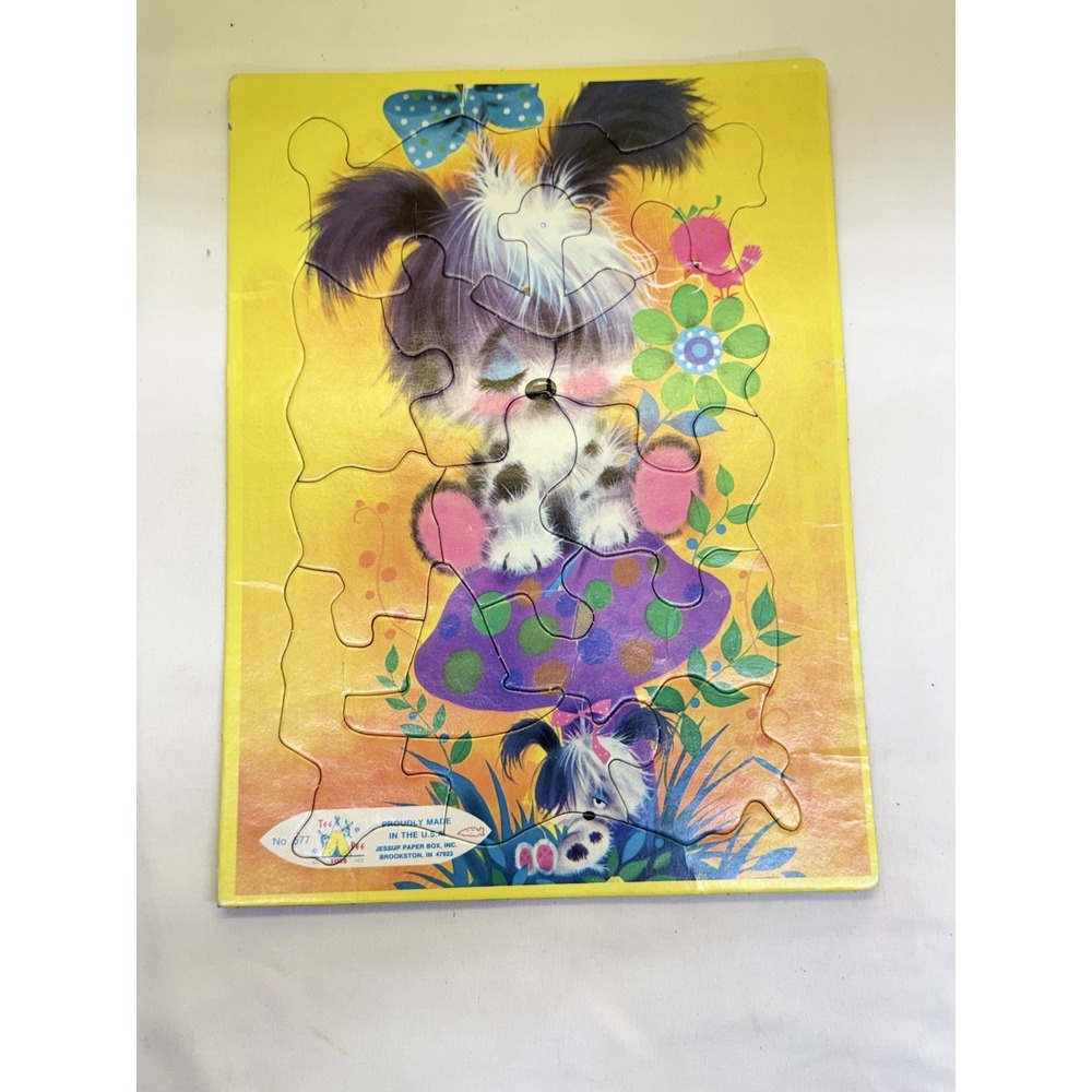 VTG (4) Tee Pee Toys Big Eye Animals Frame Tray Puzzles 8.5" x 11.75"  No 577 - Picture 4 of 13